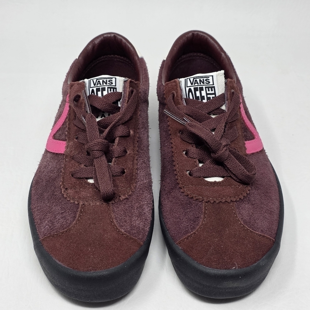 Vans Sport Low Burgundy Brown Pink VF 508357 Mens Size 7 Womens 8.5 Leather New - Picture 7 of 10